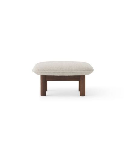 Audo Copenhagen Brasilia Ottoman H: 40 cm - Walnut/Moss 0011