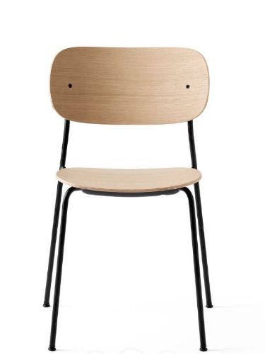 Audo Copenhagen Co Dining Chair Black SH: 45 cm - Natural Oak