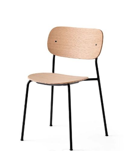 Audo Copenhagen Co Dining Chair Black SH: 45 cm - Natural Oak