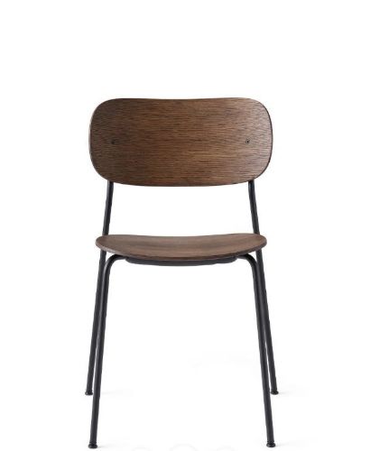 Audo Copenhagen Co Dining Chair Black SH: 45 cm - Dark Stained Oak