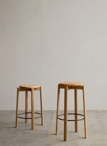 Audo Copenhagen Passage Bar Stool H: 75 cm - Natural Oak