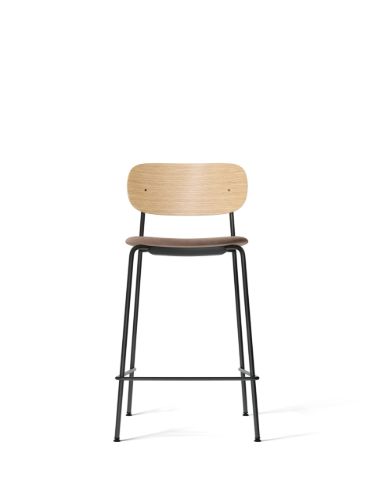 Audo Copenhagen Co Counter Chair Veneer Seat Upholstered SH: 68,5 cm - Natural Oak/Reflect 0344