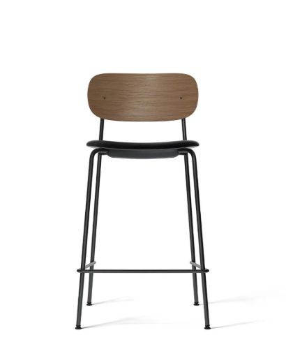 Audo Copenhagen Co Counter Chair Veneer Seat Upholstered SH: 68,5 cm - Dark Stained Oak/Dakar 0842