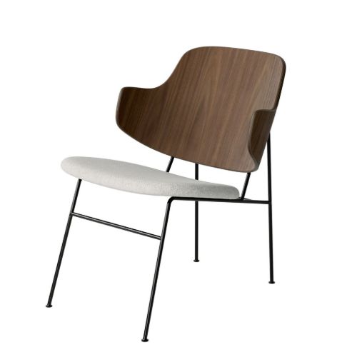 Audo Copenhagen The Penguin Lounge Chair  SH: 42 cm - Walnut/Hallingdal Grey