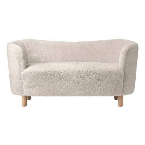 Audo Copenhagen Mingle Sofa L: 154 cm - Sheepskin Moonlight/Natural Oak