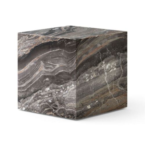 Audo Copenhagen Plinth Cubic 40x40 cm - Grey Galaxy Marble