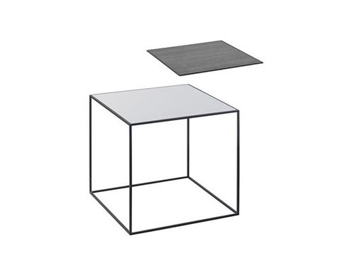 Audo Copenhagen Twin 42 Table 42x42 cm - Cool Grey/Black Stained Ash