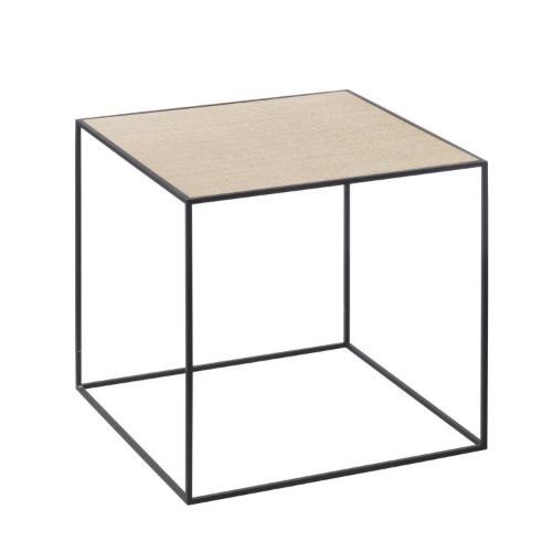 Audo Copenhagen Twin 35 Table 35x35 cm - Sort Stel/Hvid/Eg 