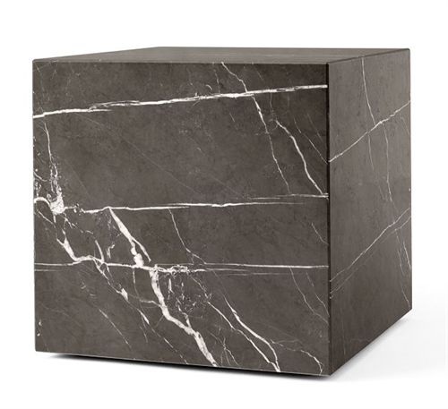 Audo Copenhagen Plinth Cubic H: 40 cm - Brown/Grey Kendzo Marble