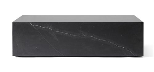 Audo Copenhagen Plinth Low H: 27 cm - Black Nero Marquina Marble 