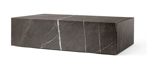 Audo Copenhagen Plinth Low H: 27 cm - Grey/Brown Kendzo Marble