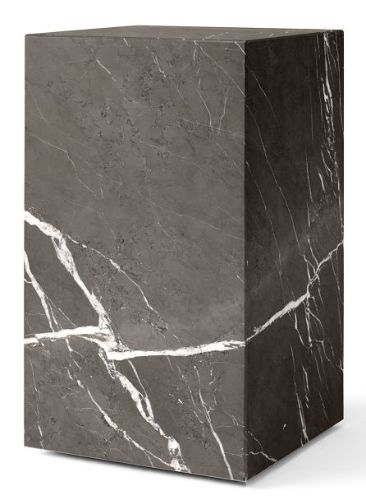 Audo Copenhagen Plinth Tall H: 51 cm - Brown/Grey Kendzo Marble
