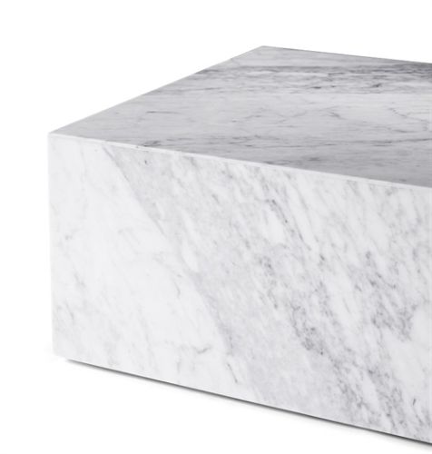 Audo Copenhagen Plinth Low H: 27 cm - White Carrara Marble 