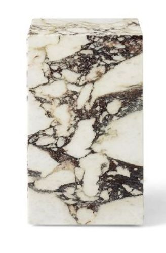 Audo Copenhagen Plinth Tall H: 51 cm - Rose Calacatta Viola Marble