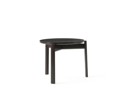 Audo Copenhagen Passage Lounge Table Ø: 50 cm - Dark Lacquered Oak