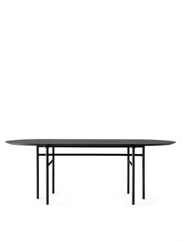 Audo Copenhagen Snaregade Dining Table Oval B: 210 cm - Black Steel / Black Oak 