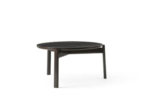 Audo Copenhagen Passage Lounge Table Ø: 70 cm - Dark Lacquered Oak