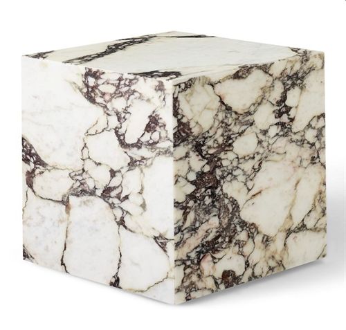 Audo Copenhagen Plinth Cubic H: 40 cm - Calacatta Viola Marble