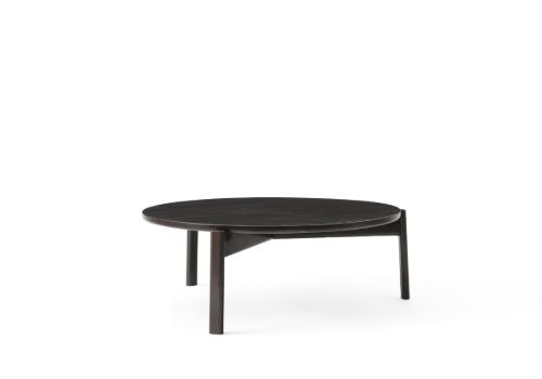 Audo Copenhagen Passage Lounge Table Ø: 90 cm - Dark Lacquered Oak