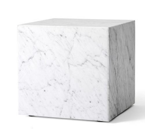 Audo Copenhagen Plinth Cubic H: 40 cm - White Carrara Marble