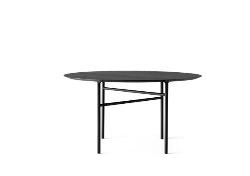 Audo Copenhagen Snaregade Dining Table Round Ø: 120 cm - Black Steel / Black Oak