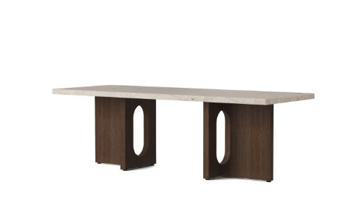 Audo Copenhagen Androgyne Lounge Table 120x45 cm - Dark Oak / Kunis Brescia Marble