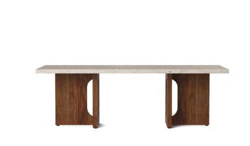 Audo Copenhagen Androgyne Lounge Table 120x45 cm - Walnut / Kunis Breccia Sand