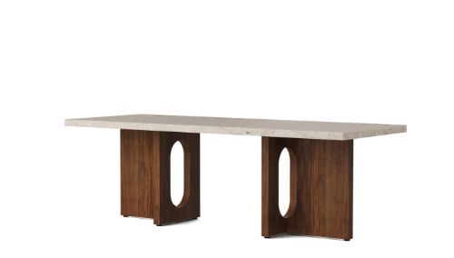 Audo Copenhagen Androgyne Lounge Table 120x45 cm - Walnut / Kunis Breccia Sand