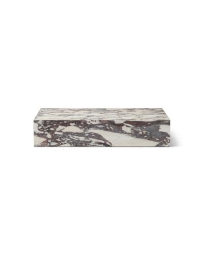 Audo Copenhagen Plinth Grande H: 27,5 cm - Rose Marble Calatta Viola