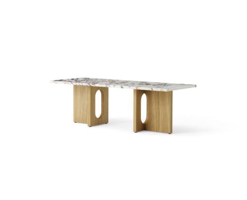 Audo Copenhagen Androgyne Lounge Table 120x45 cm - Natural Oak / Calacatta Viola