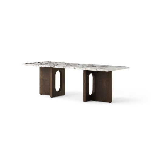 Audo Copenhagen Androgyne Lounge Table 120x45 cm - Dark Stained Oak / Calacatta Viola
