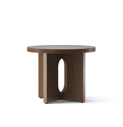 Audo Copenhagen Androgyne Side Table Ø: 50 cm - Dark Stained Oak/Dark Stained Oak
