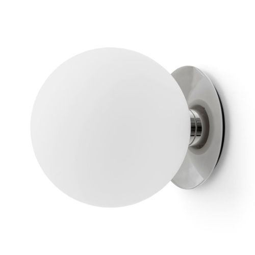 Audo Copenhagen TR Bulb Loft/Wall Lamp Ø: 20 cm - Shiny Opal/Polished Steel