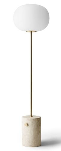 Audo Copenhagen JWDA Floor Lamp Travertine H: 150 cm - Brushed Brass