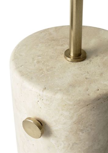 Audo Copenhagen JWDA Floor Lamp Travertine H: 150 cm - Brushed Brass