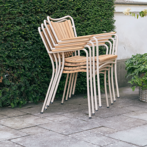 Mandalay Marguerit Havestol - Teak/Taupe