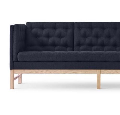 Fredericia Furniture Erik Jørgensen EJ 315-2 2 Pers. Sofa L: 153 cm - Mood 2103 Blå/Sæbebehandlet Eg