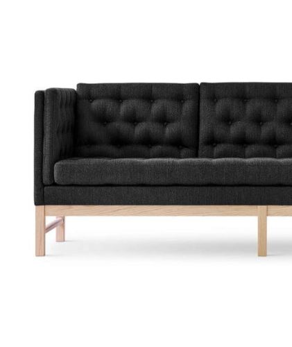 Fredericia Furniture Erik Jørgensen EJ 315-3 3 Pers. Sofa L: 210 cm - Mood 2104 Sort/Sæbebehandlet Eg