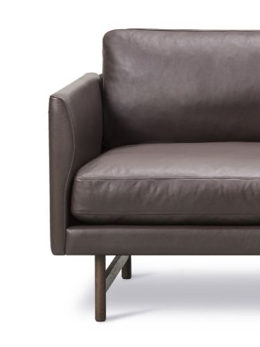 Fredericia Furniture 5623 Calmo 3 Pers. Sofa L: 250 cm - Max 96 Brun Læder/Røget Eg