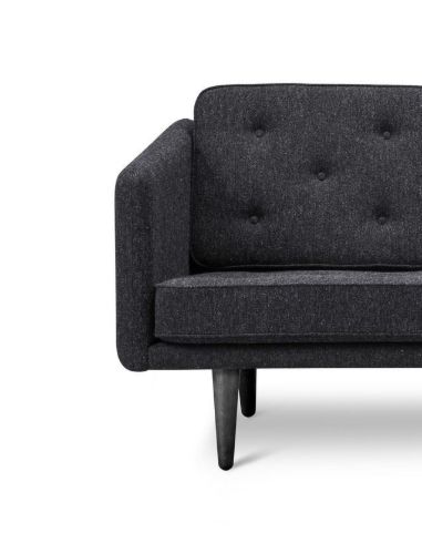 Fredericia Furniture 2002 No. 1 2 Pers. Sofa L: 143 cm - Hallingdal 180/Sortlakeret Eg