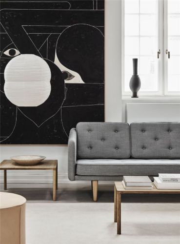 Fredericia Furniture 2002 No. 1 2 Pers. Sofa L: 143 cm - Bardal 110/Sæbebehandlet Eg
