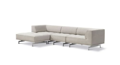 Fredericia Furniture Delphi Elements Sofa m. Chaiselong L: 325 cm - Clay 12/Aluminium