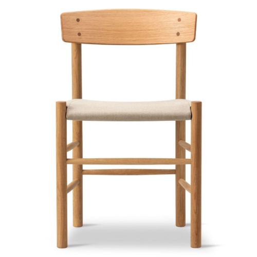 Fredericia Furniture 3339 J39 Mogensen Spisebordsstol - Olieret Eg/Natur Canvas