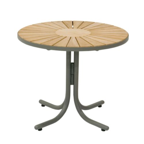 Mandalay Marguerit Loungebord Ø: 50 cm - Teak/Olivengrøn