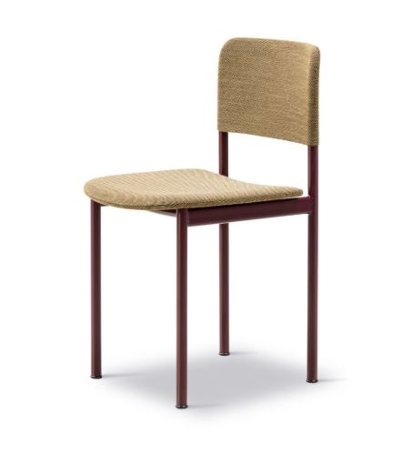 Fredericia Furniture 3414 Plan Fuldpolstret Stol SH: 45 cm - Steelcut Trio 554/Bordeaux