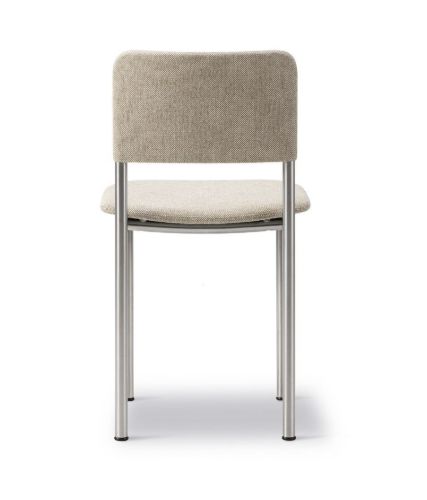 Fredericia Furniture 3414 Plan Fuldpolstret Stol SH: 45 cm - Hallingdal 220/Børstet Stål