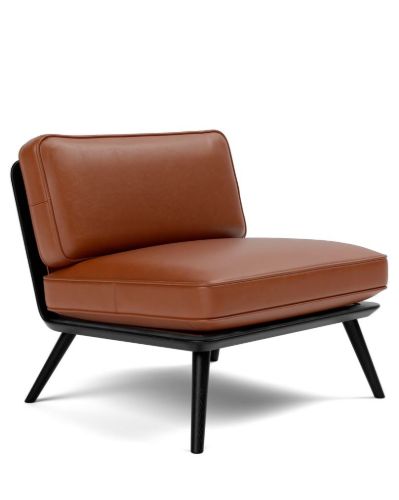 Fredericia Furniture 1710 Spine Lounge Suite Chair - Læder Cera/Ask
