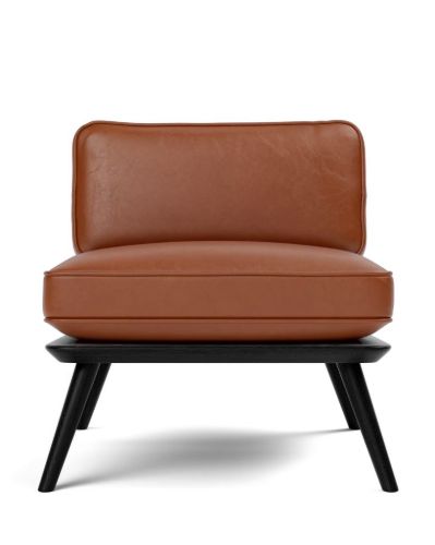 Fredericia Furniture 1711 Spine Lounge Suite Chair Petit - Læder Cera/Ask