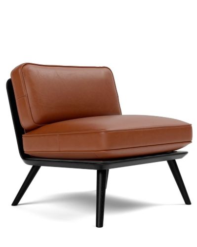 Fredericia Furniture 1711 Spine Lounge Suite Chair Petit - Læder Cera/Ask