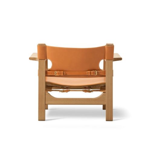 Fredericia Furniture 2226 Den Spanske Stol af Børge Mogensen  - Naturfarvet Læder/Olieret Eg